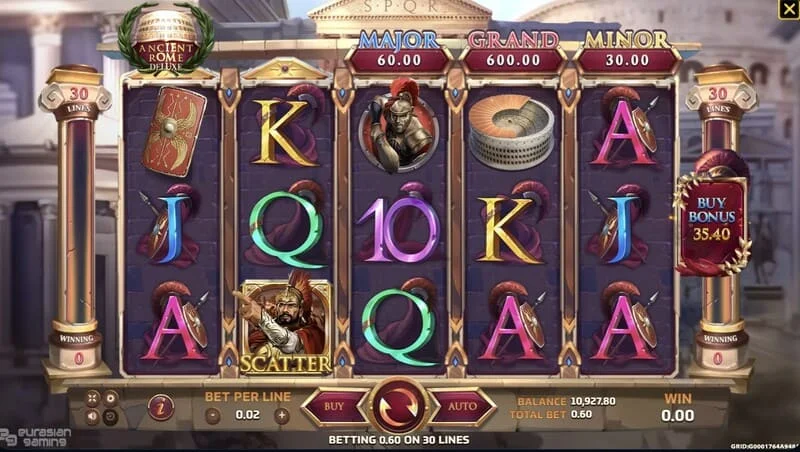 Ancient Rome Deluxe AI - Scatter y Free Spins